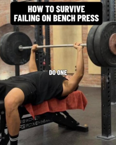 Instagram reel: How to survive failing on bench press